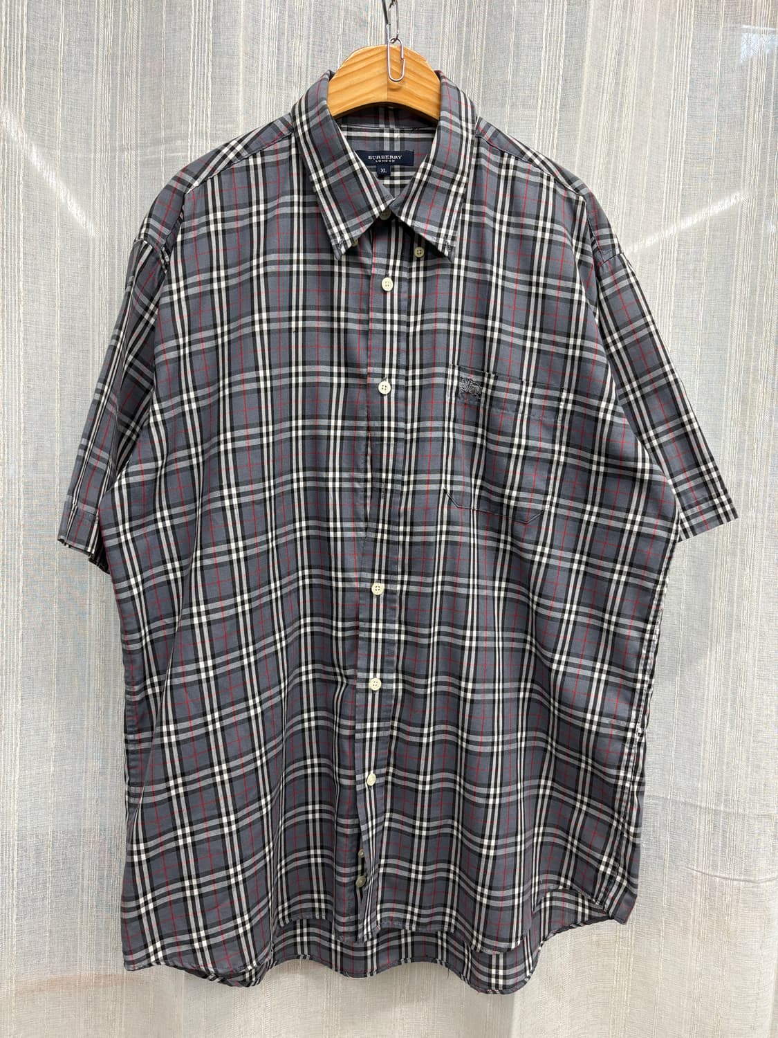 BURBERRY 버버리 아카이브 노바체크 반팔 셔츠 상품이미지3