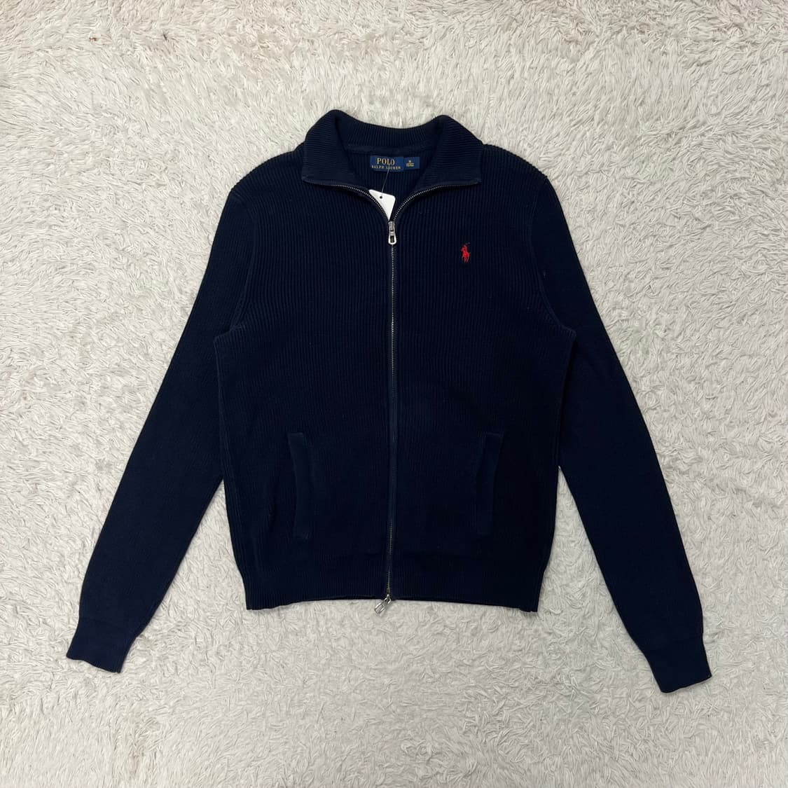 Polo Ralph Lauren navy knit zip-up 상품이미지4