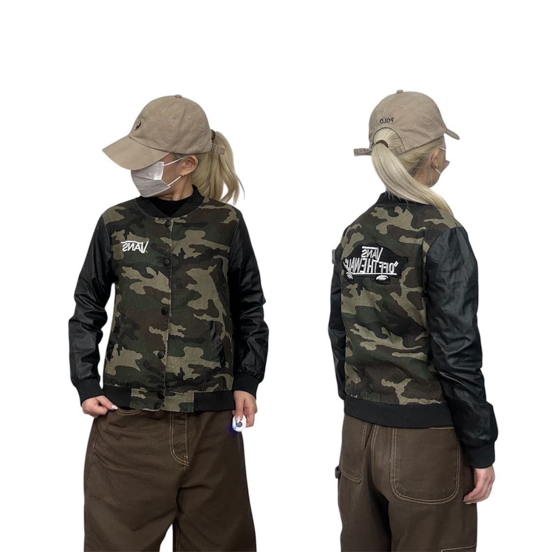 빈티지 반스 카키 커스텀 카모 자켓 점퍼 L 상품이미지1