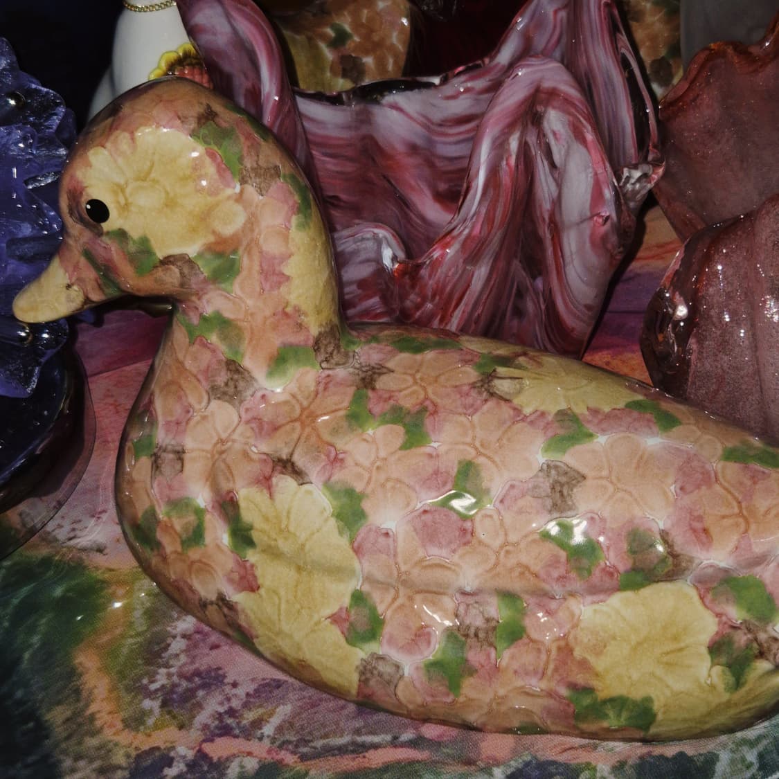 80s 영국 파크로즈 플로랄 오리 3XL 피겨린 상품이미지7