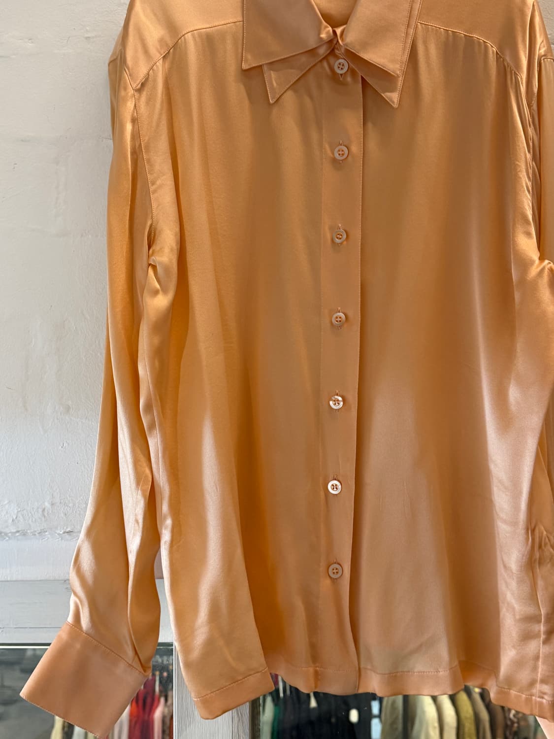 ESCADA 에스카다 90s 오렌지 실크 드레스 셔츠 40 상품이미지4