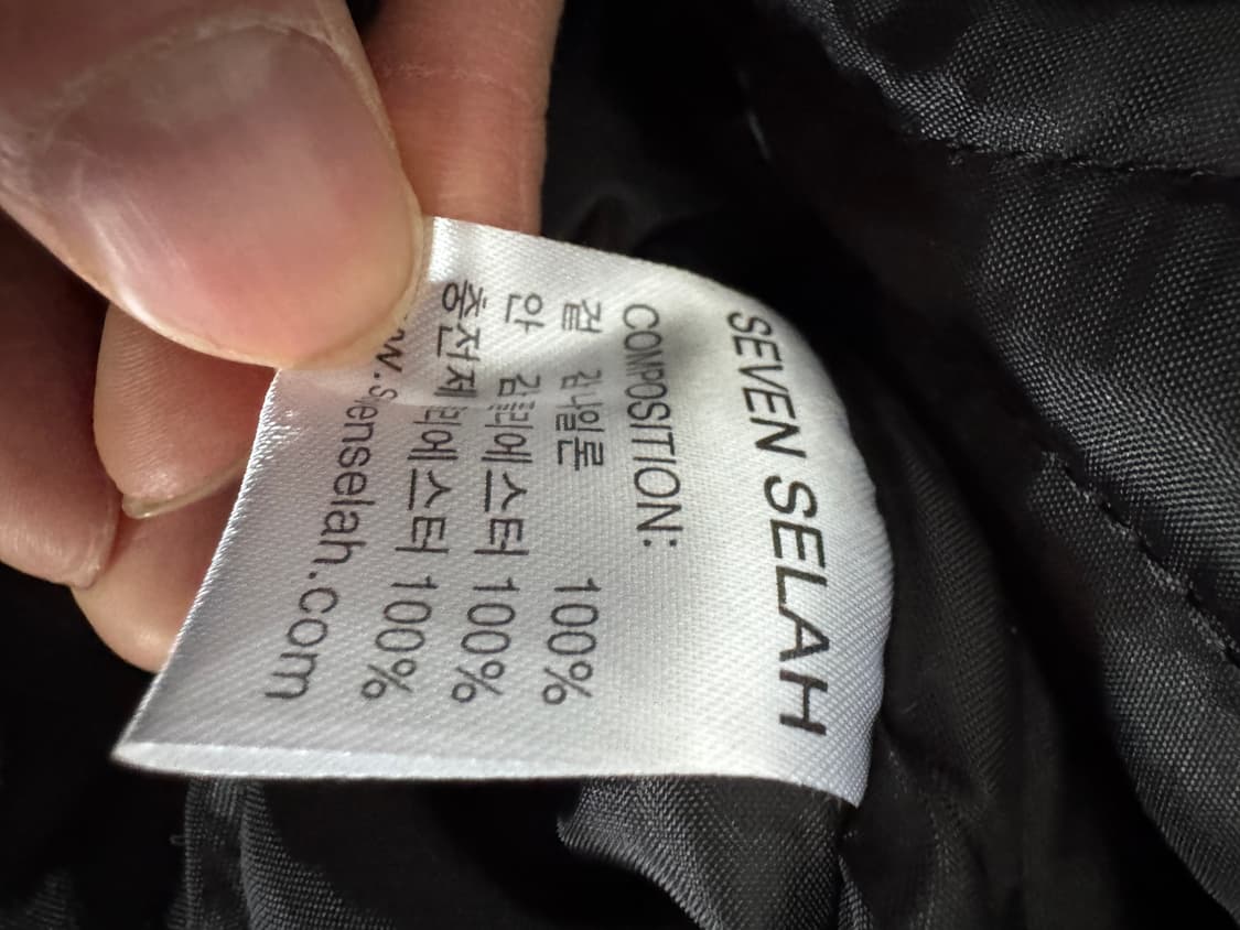 세븐셀라 나일론 봄버 블루종 점퍼 자켓 L 카키 상품이미지4