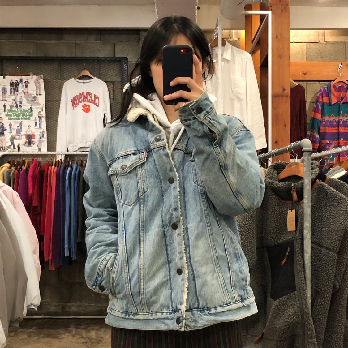 쉐르파 데님 트럭커 자켓 상품이미지2