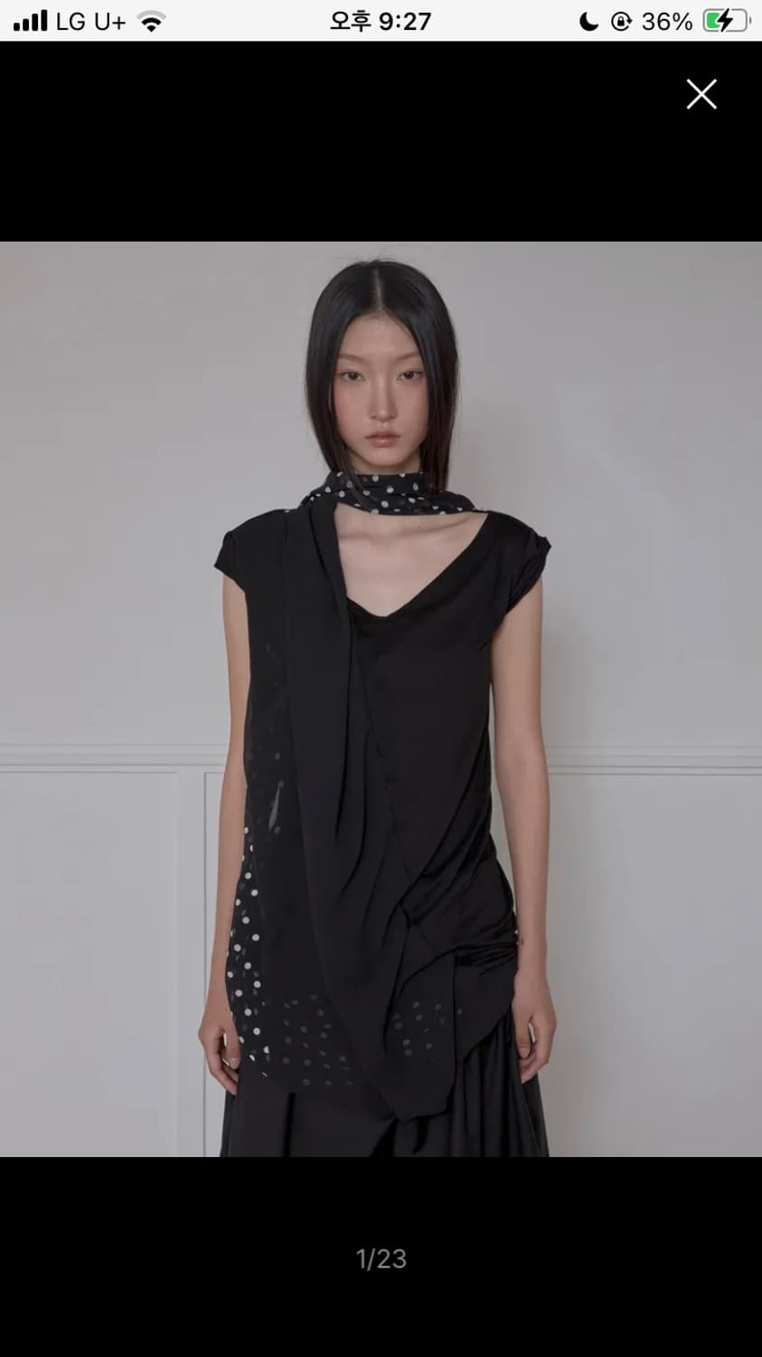 플레어업  도트 레이어드 스카프 나시 상품이미지1