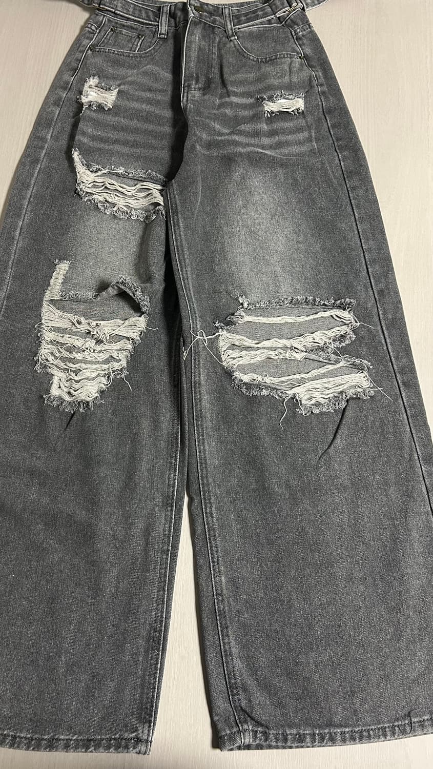 빈티지 그레이 데님 팬츠 상품이미지1