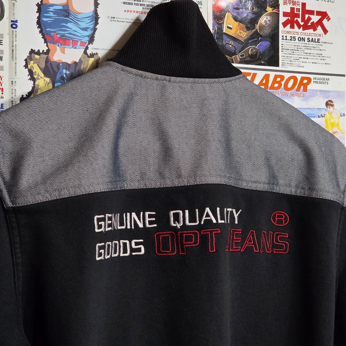 빈티지 실버 배색 자수 블랙 코튼 집업 상품이미지7