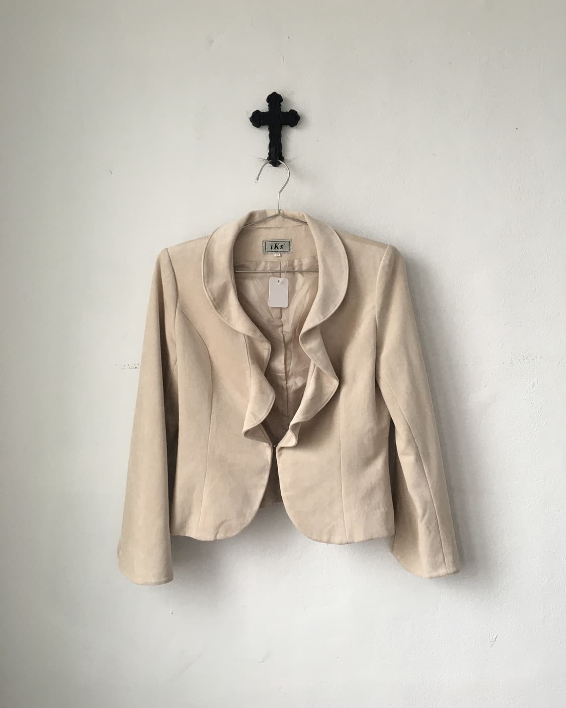 Ruffle point fake suede jacket 상품이미지2