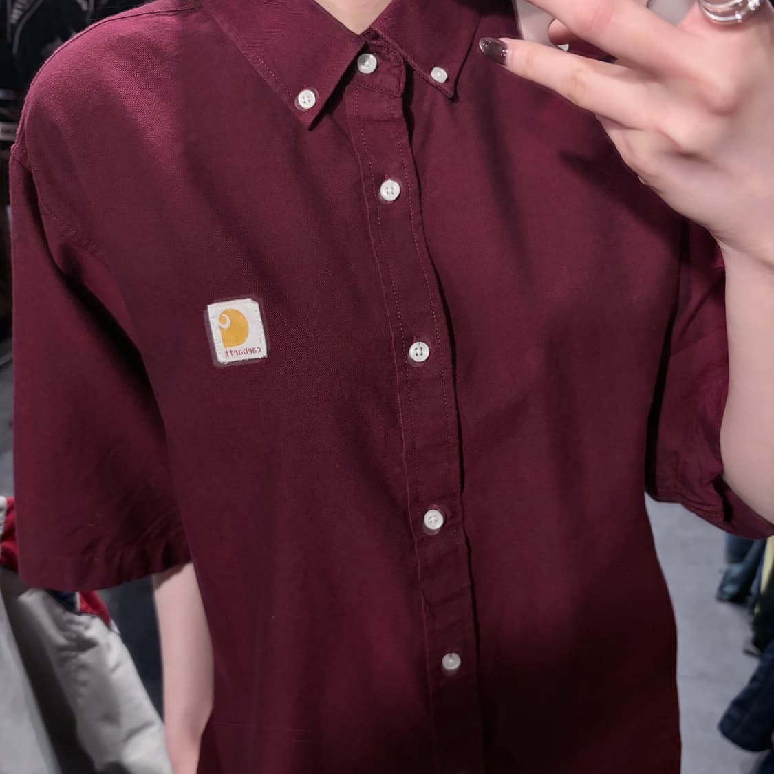  [IM] Carhartt 칼하트 반팔 셔츠 버건디 상품이미지6