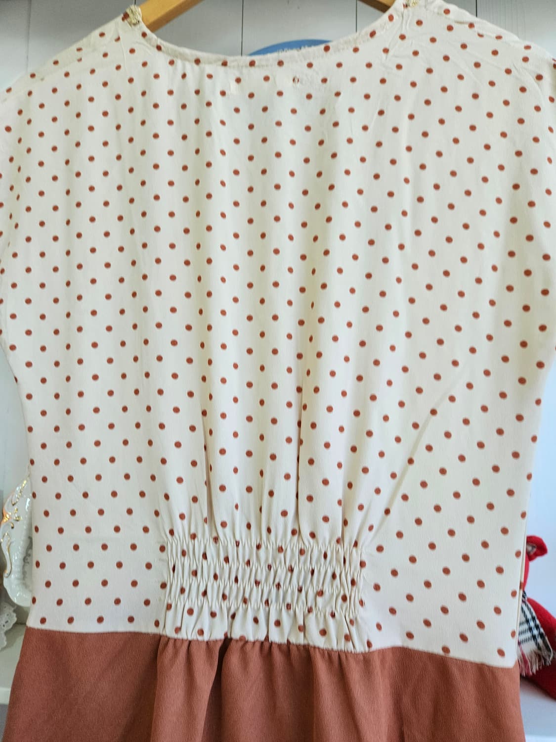 엑시즈팜(axes femme) 도트 리본 배색 원피스 상품이미지5