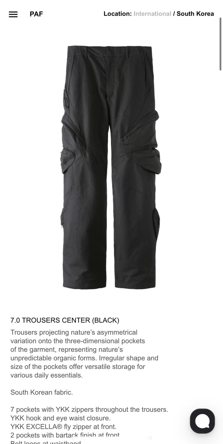 Post archive faction 7.0 trouser center 상품이미지1