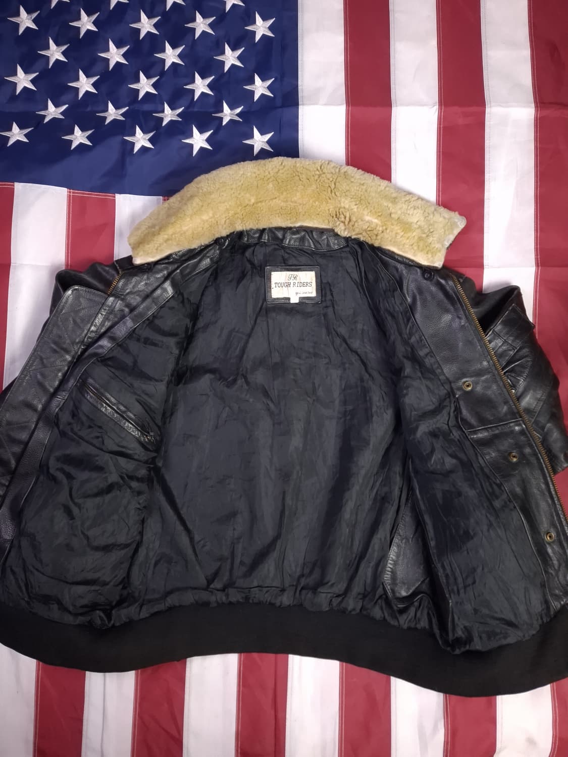 90's 일본판 리얼레더 항공자켓 상품이미지10