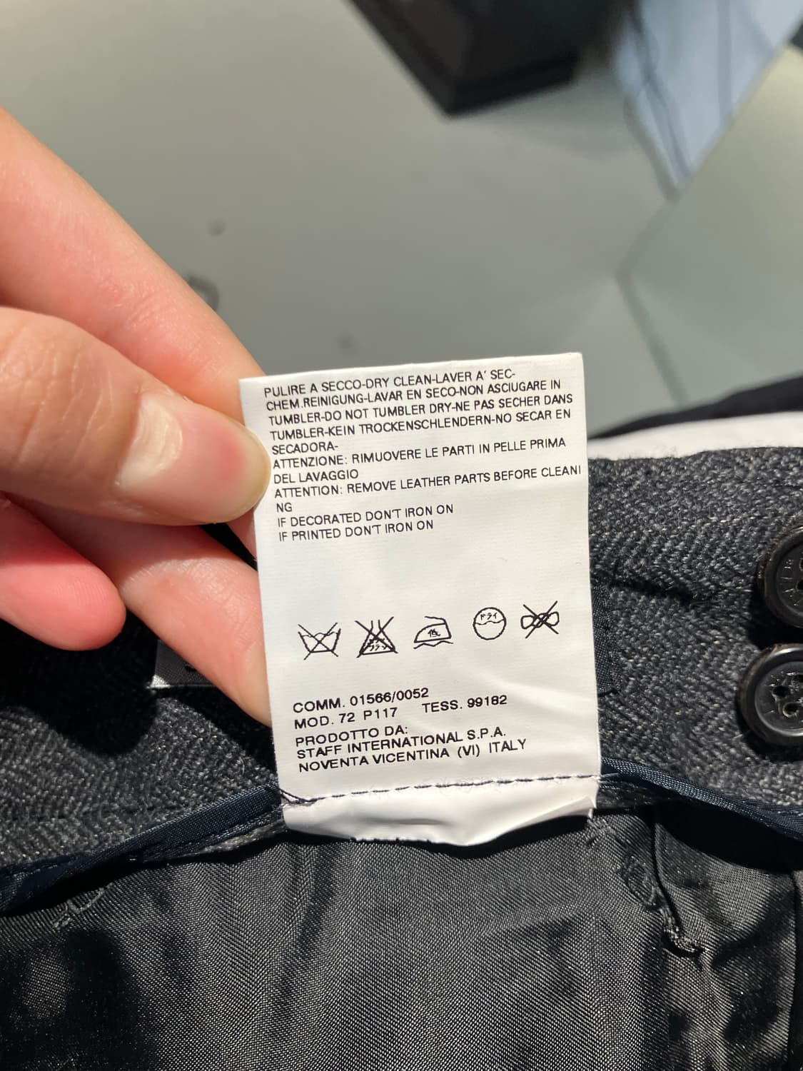 DSQUARED2 헤링본 울 크롭 슬랙스 28 상품이미지8