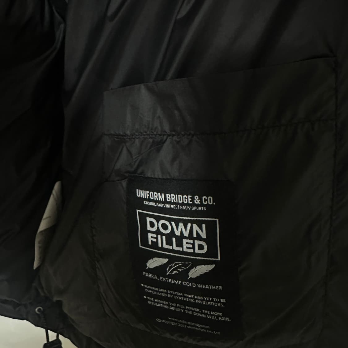 L 유니폼브릿지 덕다운 패딩조끼 블랙 상품이미지4