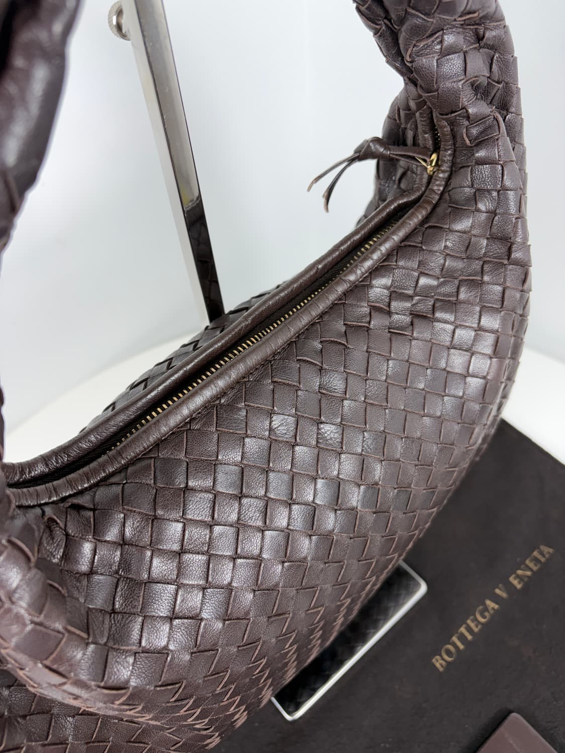 보테가베네타 인트레치아토 브라운 스몰 호보백 숄더백 상품이미지6