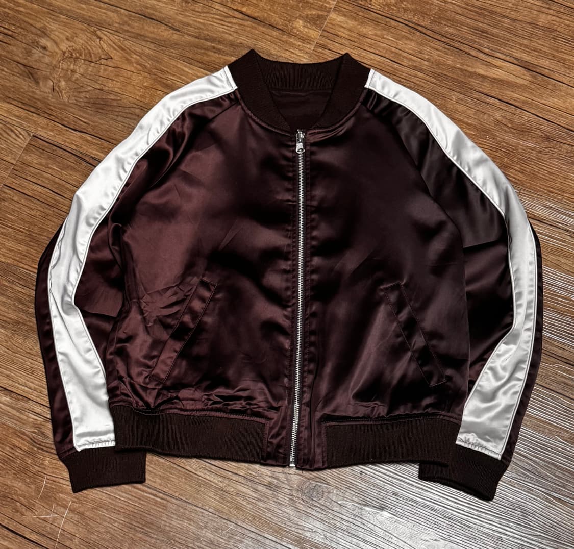 치크 다크 브라운 리버시블 봄버 자켓 상품이미지2