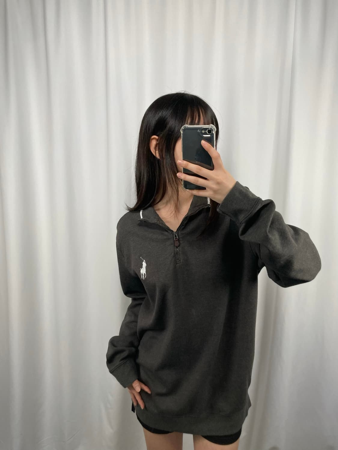폴로 그레이 하프 집업 상품이미지2