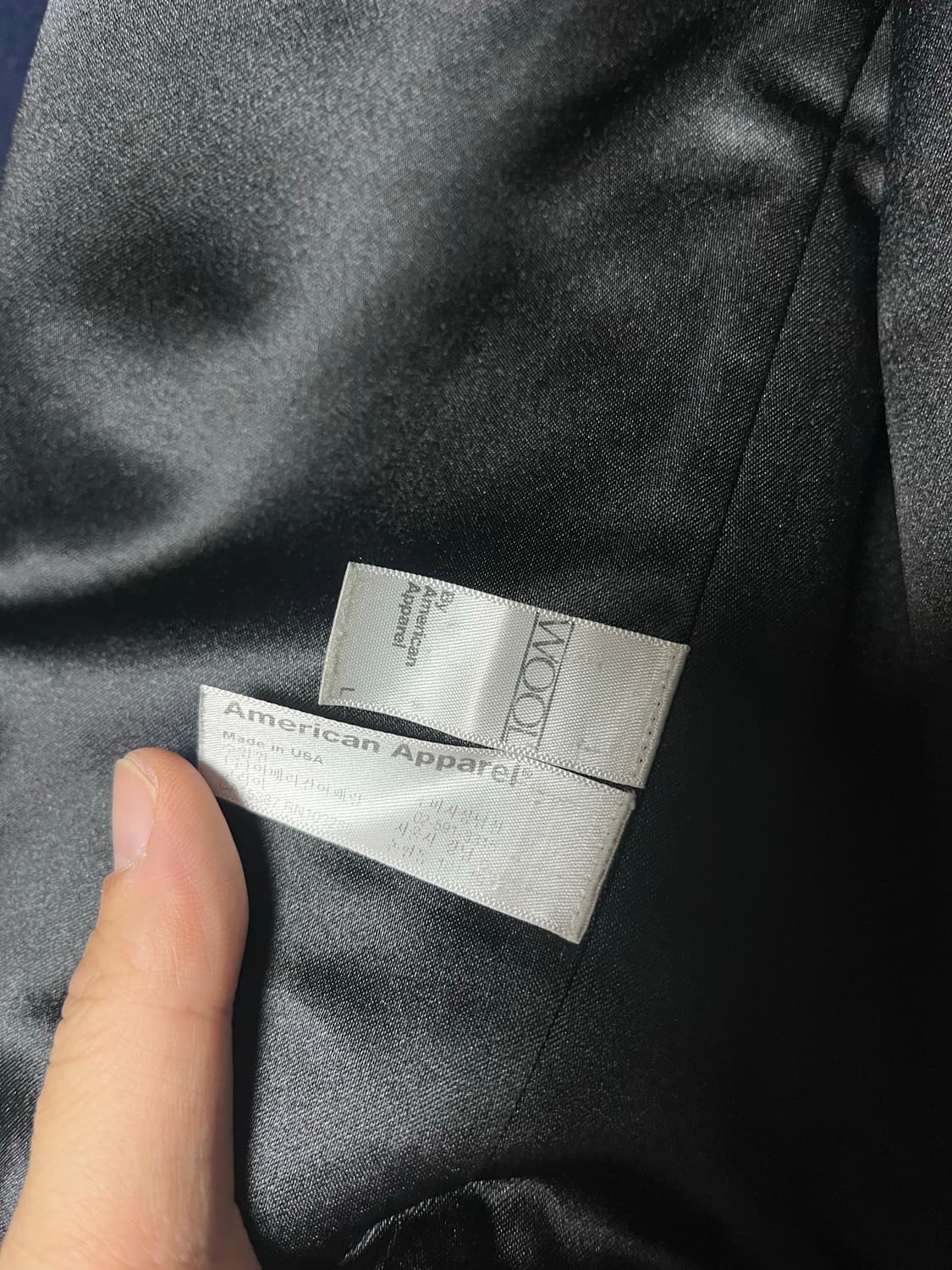 아메리칸어패럴 네이비 싱글 코트 판매 상품이미지4