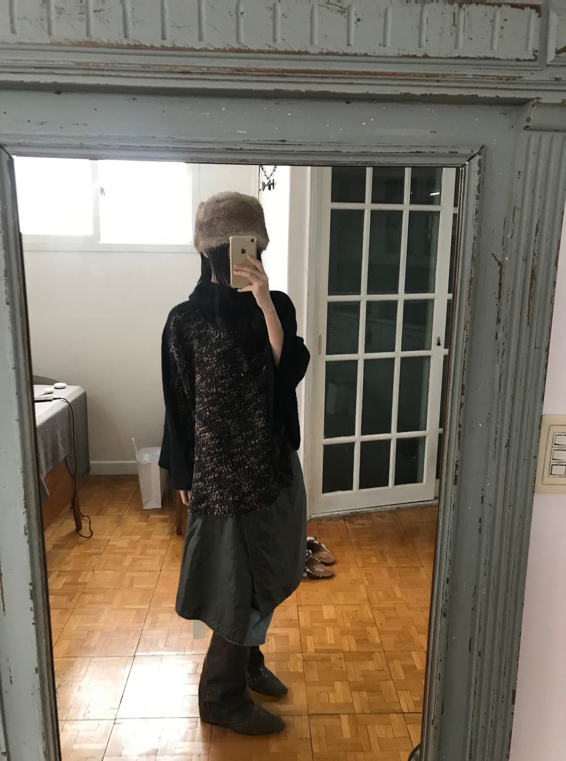 vintage turtle neck knit cape 상품이미지3