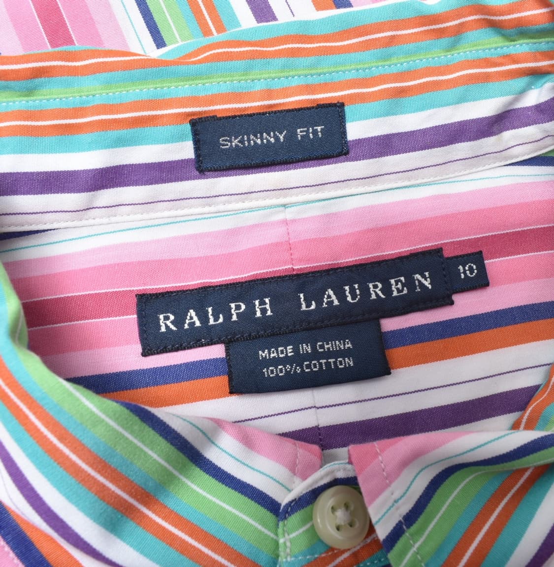  00S 두산 폴로 멀티 컬러 스트라이프 셔츠 남방 10 N0527 상품이미지3