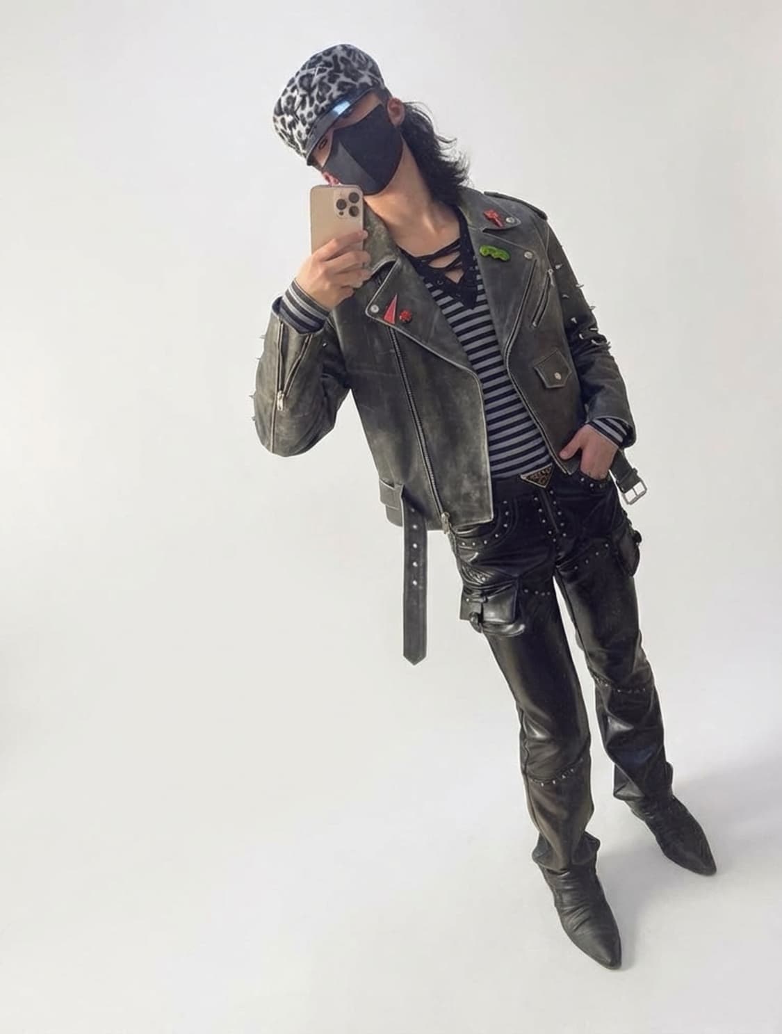 베일리착용 리버럴 유스 미니스트리  / 메탈 스터드양가죽자켓 상품이미지1