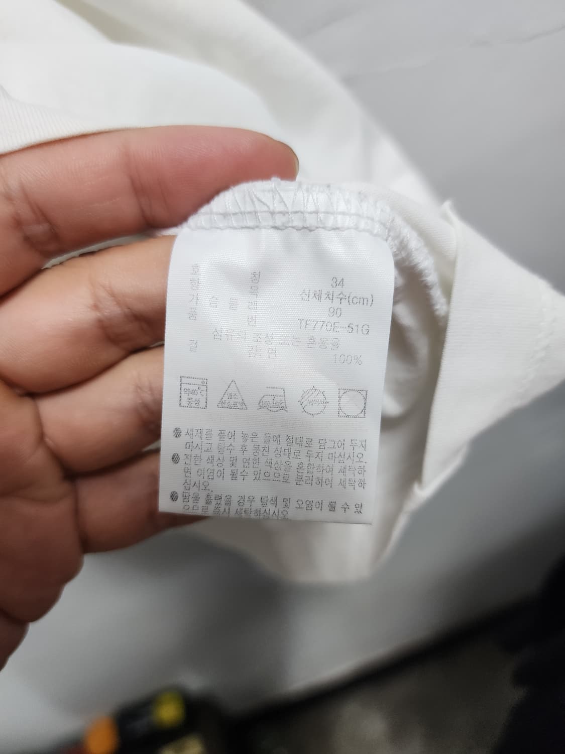 라코스테 흰색 반팔 티셔츠 상품이미지6