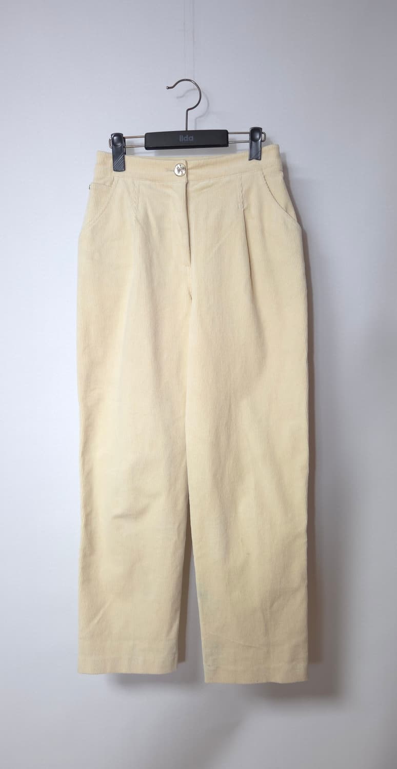 한섬 타임 2022 코듀로이 원핀턱 백밴딩 팬츠 61-90 상품이미지1