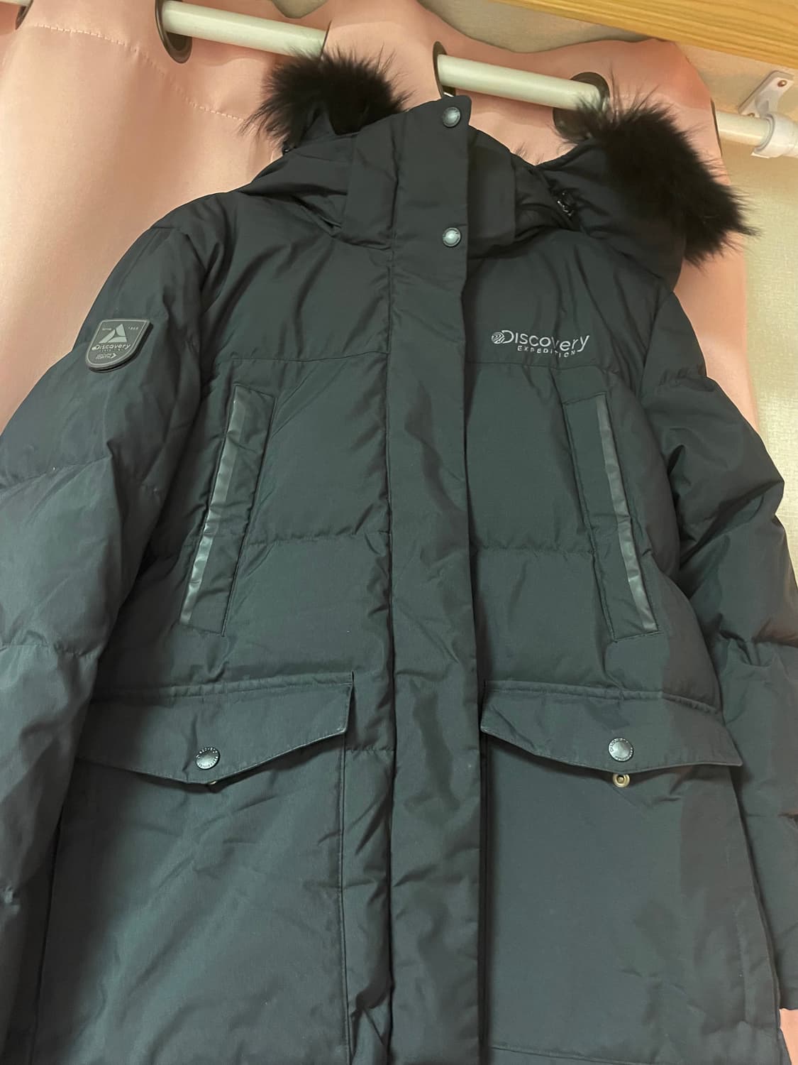 디스커버리 구스 롱패딩 블랙 상품이미지3