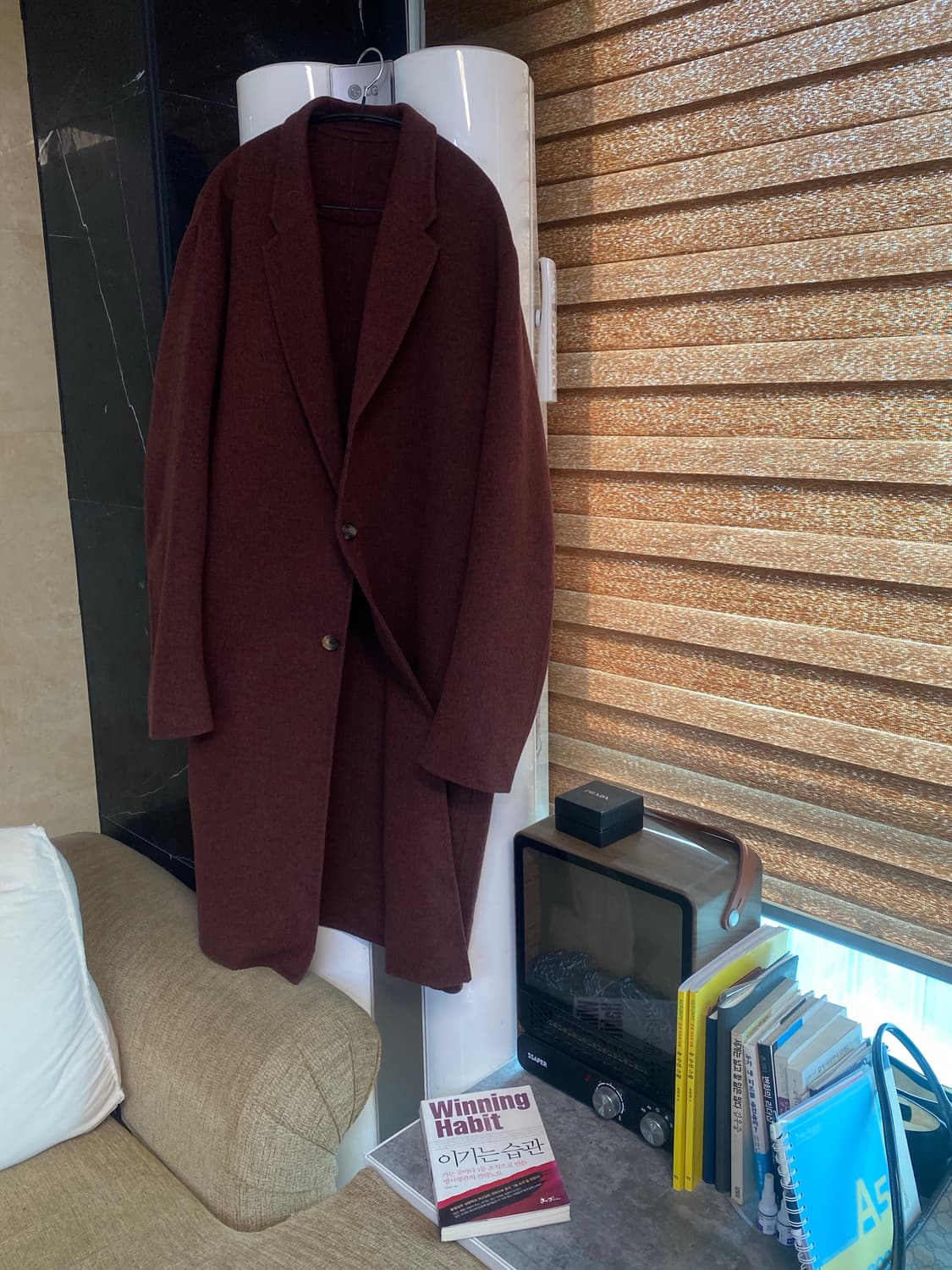 아크네스튜디오 캐시미어 채드 카멜멜란지 핸드메이드 코트 상품이미지2