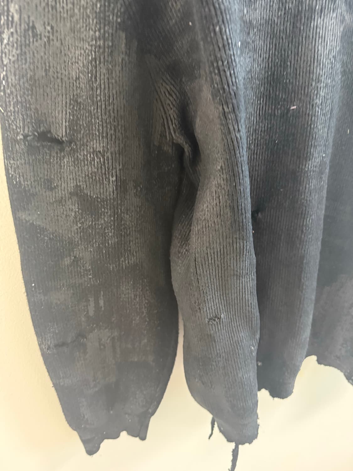 Distressed vintage oil wax coating 가디건 상품이미지7