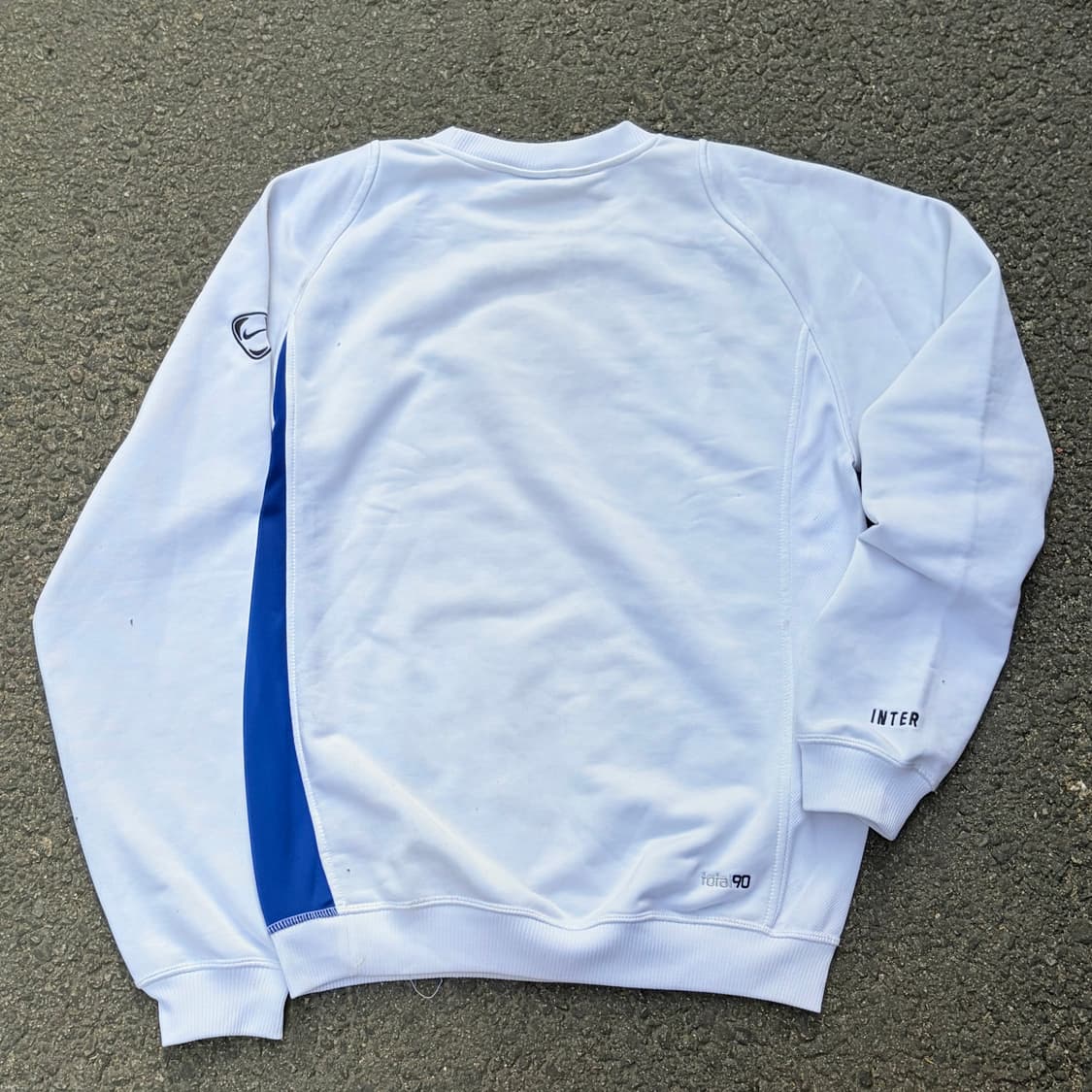 00s 나이키 인터밀란 센터로고 올드스쿨 축구팀 웜업 맨투맨 95 상품이미지5