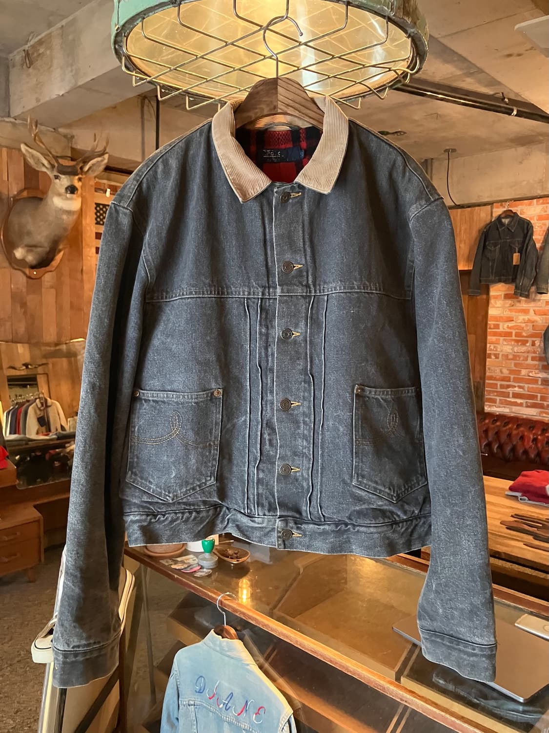 80s USA 폴로 랄프로렌 2세대 블랙 데님 자켓 상품이미지2