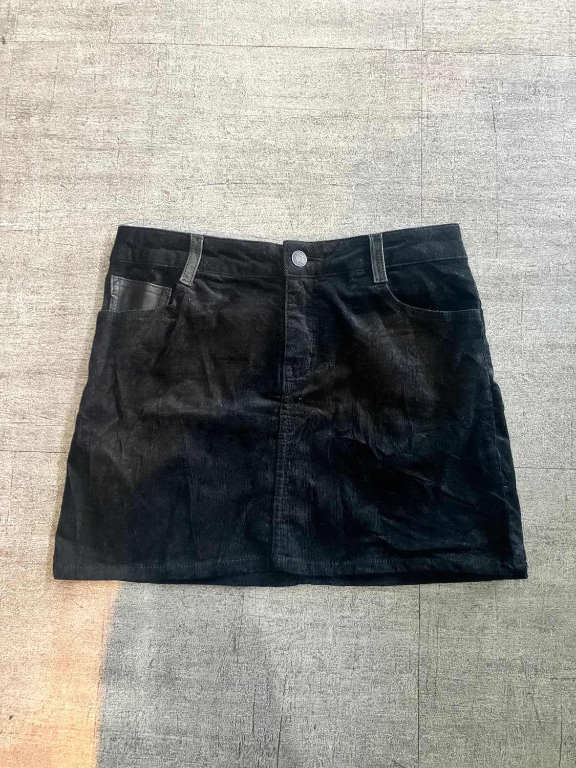 일본빈티지 Zadig 핀터깔y2k 딱붙핏 백로고 미니스커트 상품이미지1