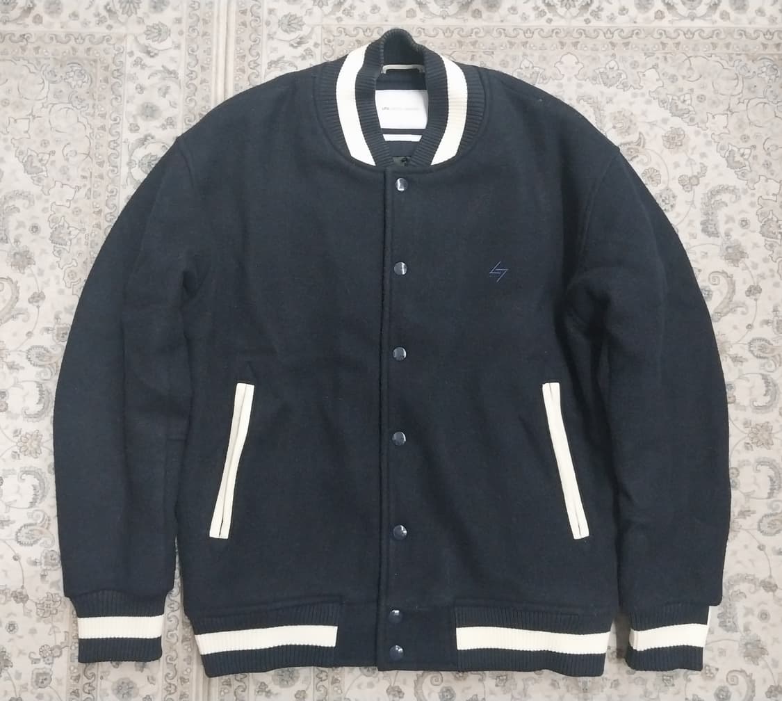 라이풀 울 바시티 소가죽 배색 스타디움자켓 100-105 상품이미지1