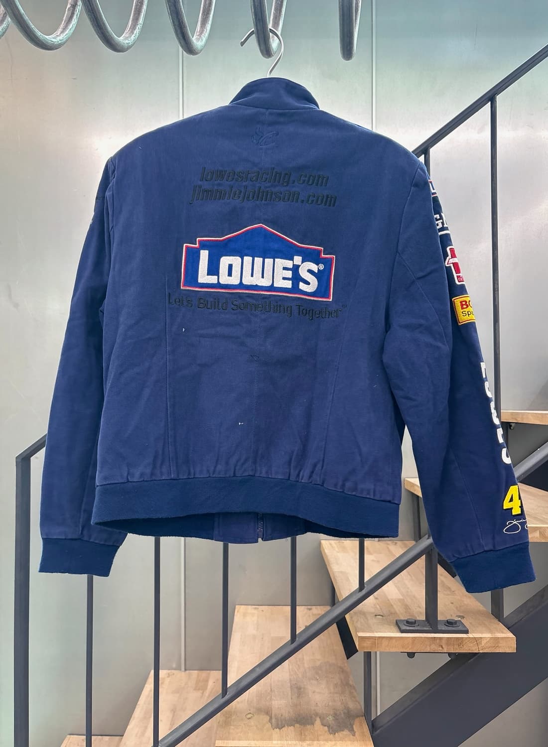 지미 존슨 Lowe's #48 NASCAR 스타일 빈티지 레이싱 재킷 상품이미지2