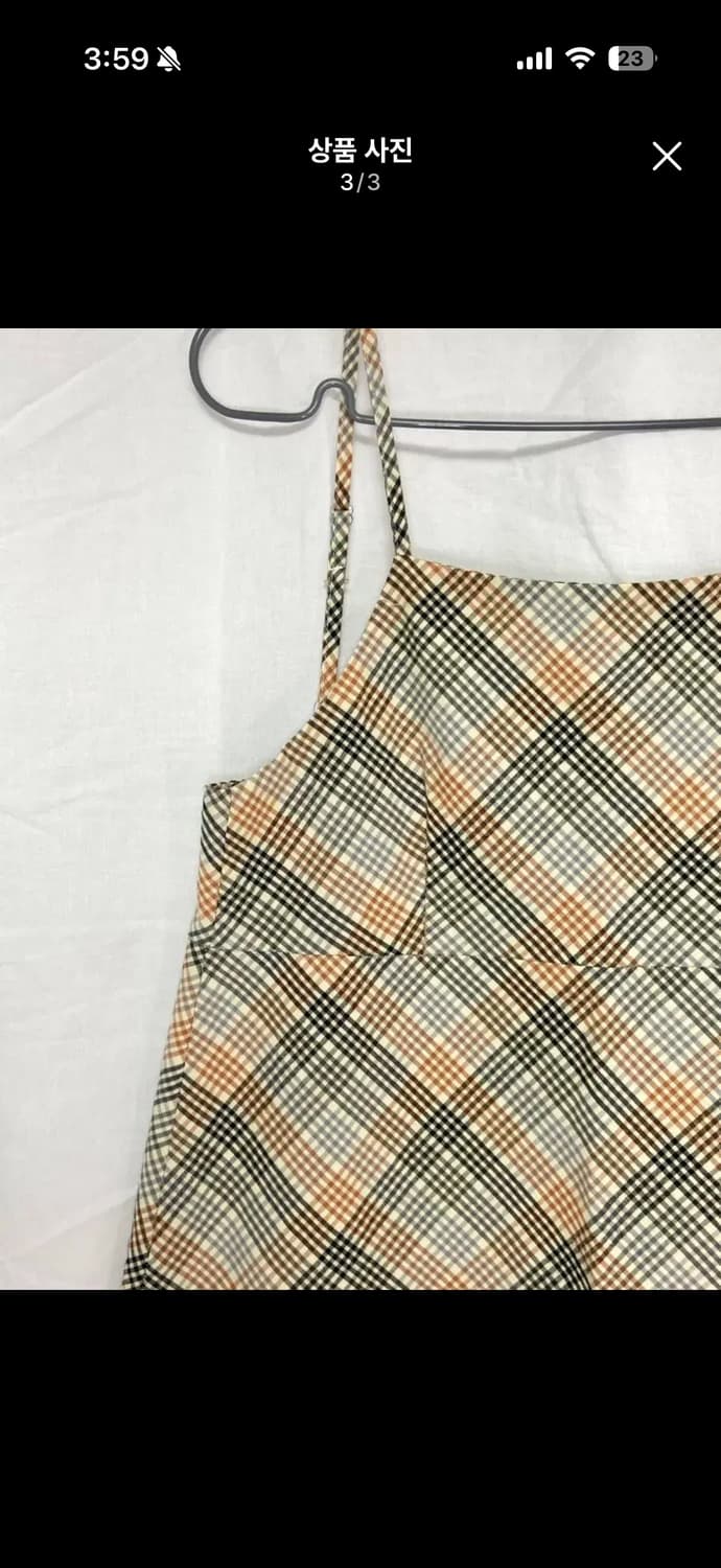 [새제품] 체크 뷔스티에 원피스 상품이미지3