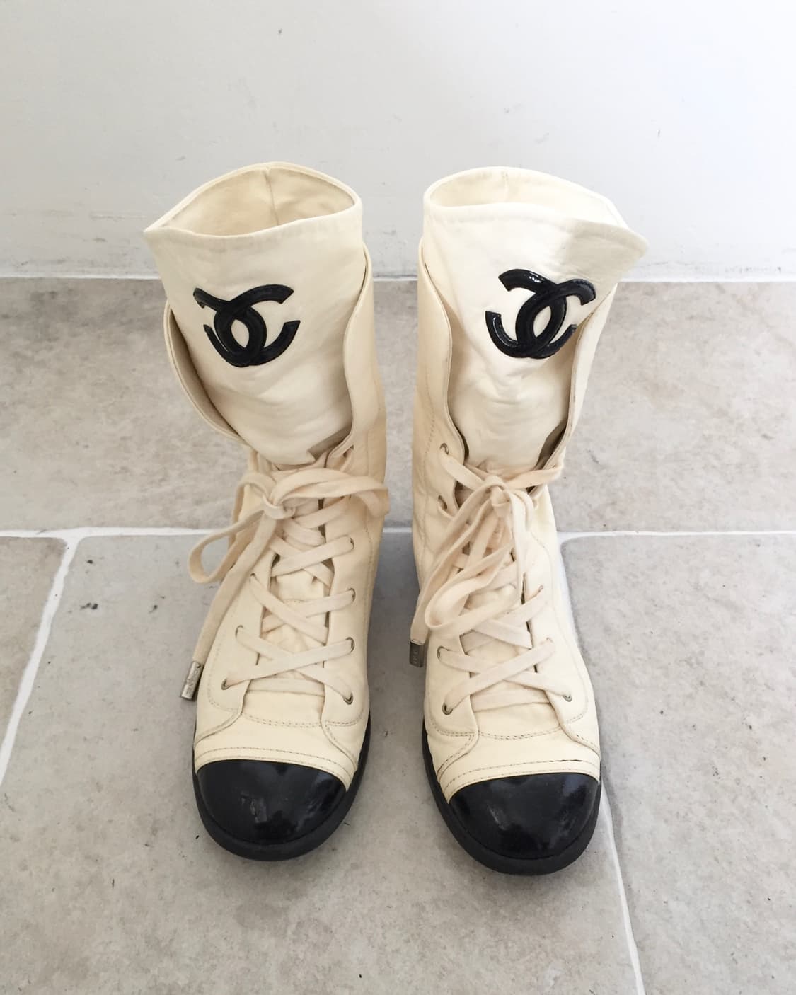 Chanel 샤넬 빈티지 램스킨 부츠 정품 상품이미지1
