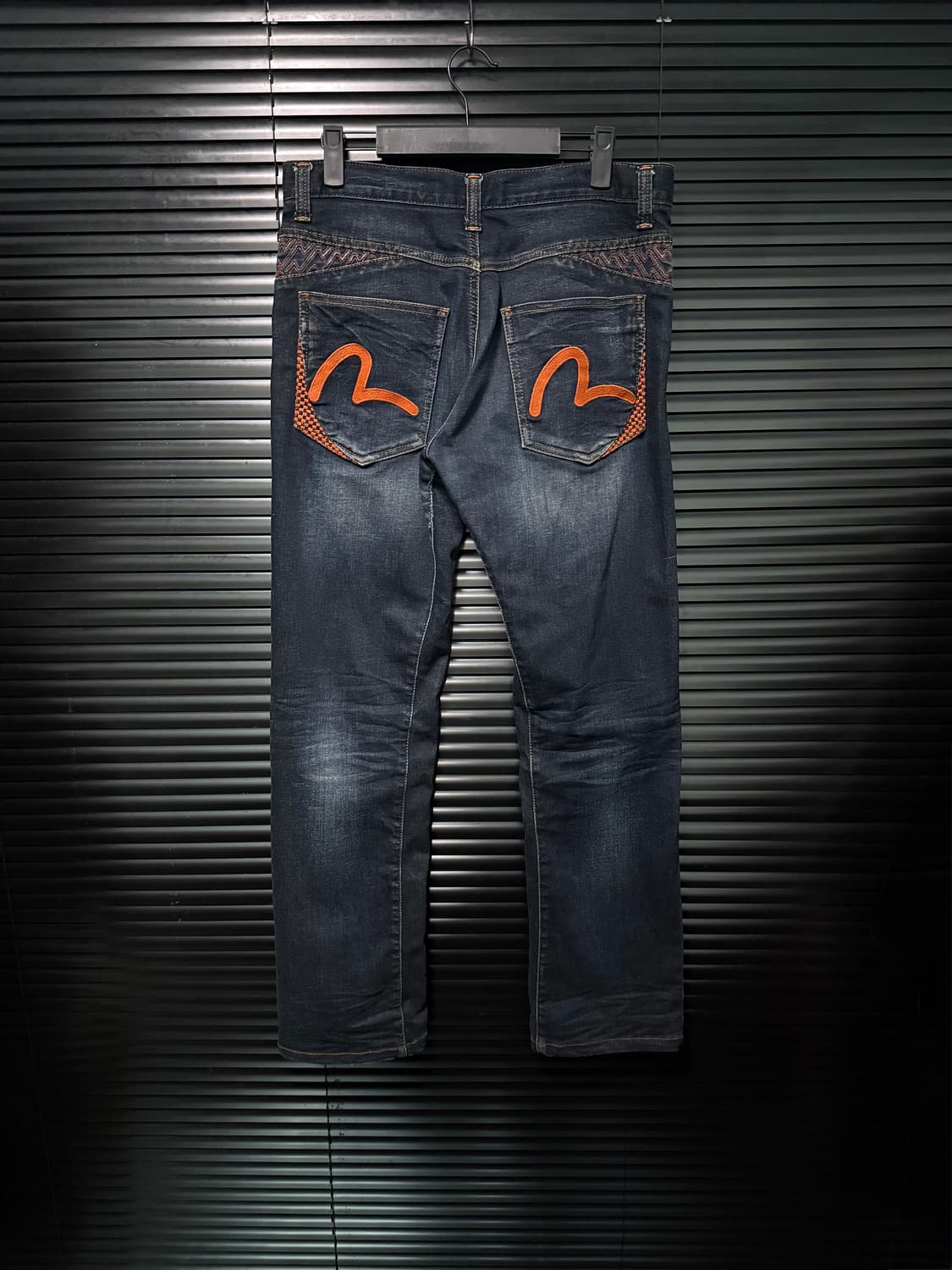 에비수 중청 데님 워싱 워시드 일자핏 30 청바지 에스닉 웨스턴 일본 상품이미지4