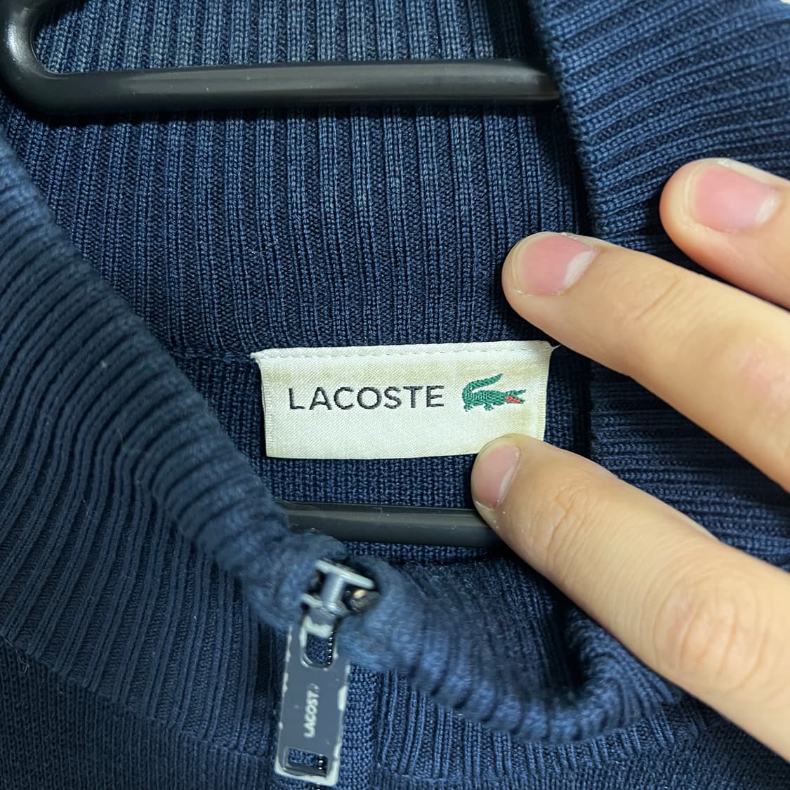 라코스테 울 100% 니트 집업 95 상품이미지3