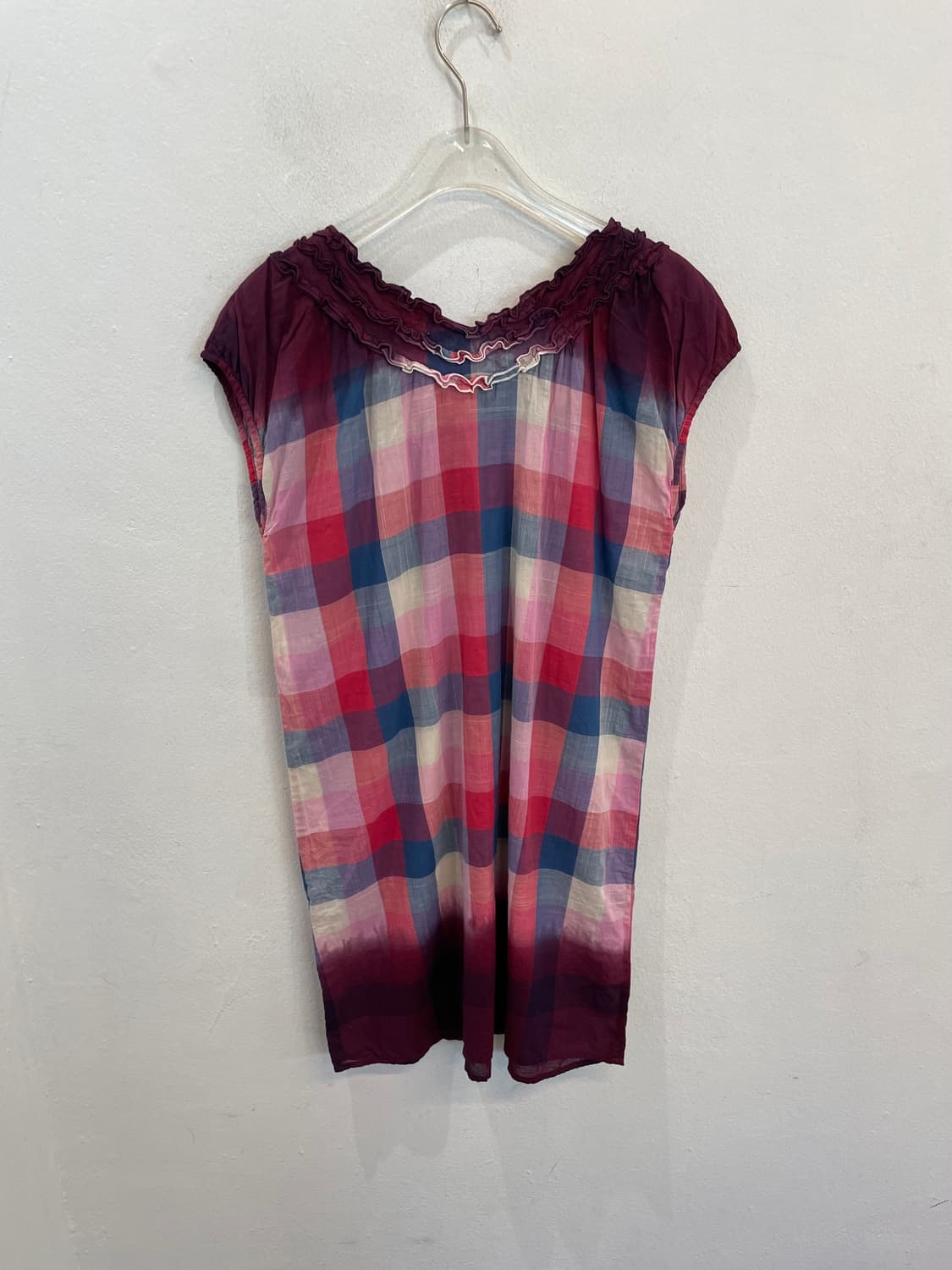 Style Zampa check blouse 상품이미지5