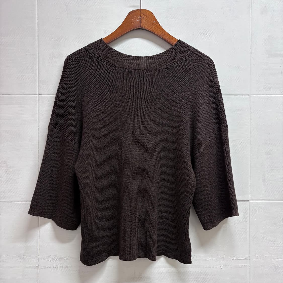 Massimo Dutti 마시모두띠 브라운 니트 탑 상품이미지6