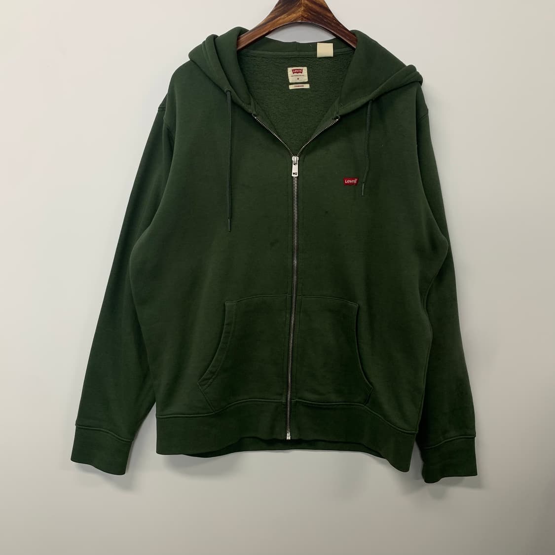 리바이스 자수로고 카키 후드집업 상품이미지2