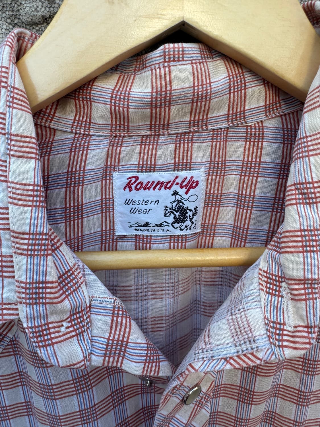 70~80s round-up usa 빈티지 체크 웨스턴 셔츠 105 상품이미지5