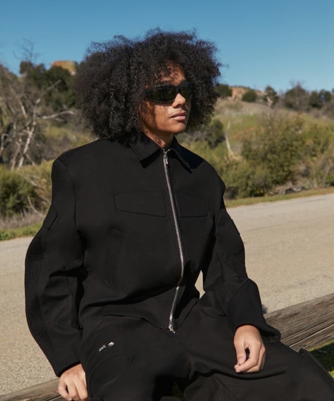 [S] stu 엠보 레이싱 자켓 블랙 상품이미지1