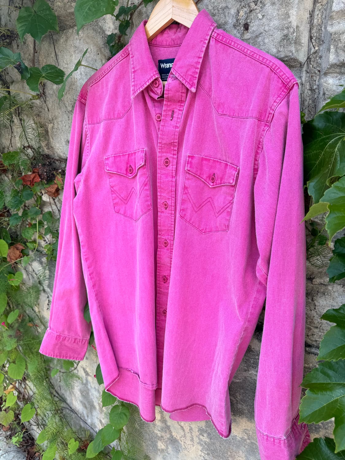 90s wrangler 랭글러 하드페이딩 브러쉬포퍼 웨스턴 셔츠 상품이미지3