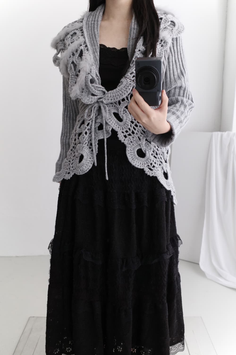 calabaza) crochet flower cardigun 상품이미지5