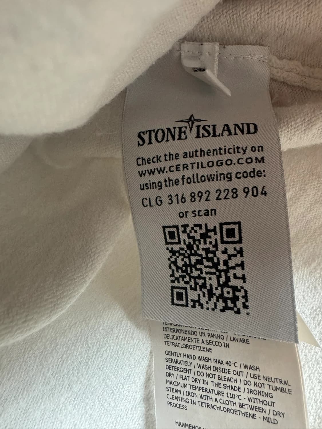 스톤아일랜드 화이트 XL 상품이미지2