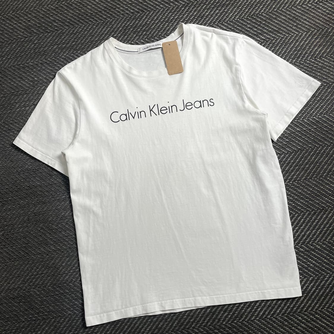 캘빈클라인 스펠아웃 화이트 반팔 티셔츠y 4658 상품이미지1