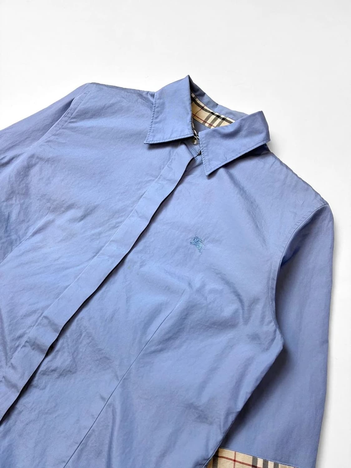버버리 00s 노바체크 7부 솔리드 셔츠 PN5291 상품이미지2