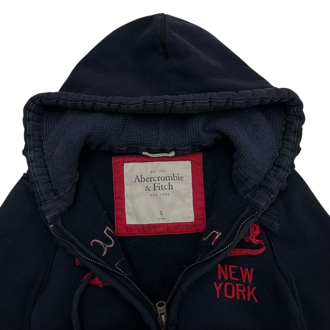 아베크롬비 버건디 네이비 후드집업 S 상품이미지5
