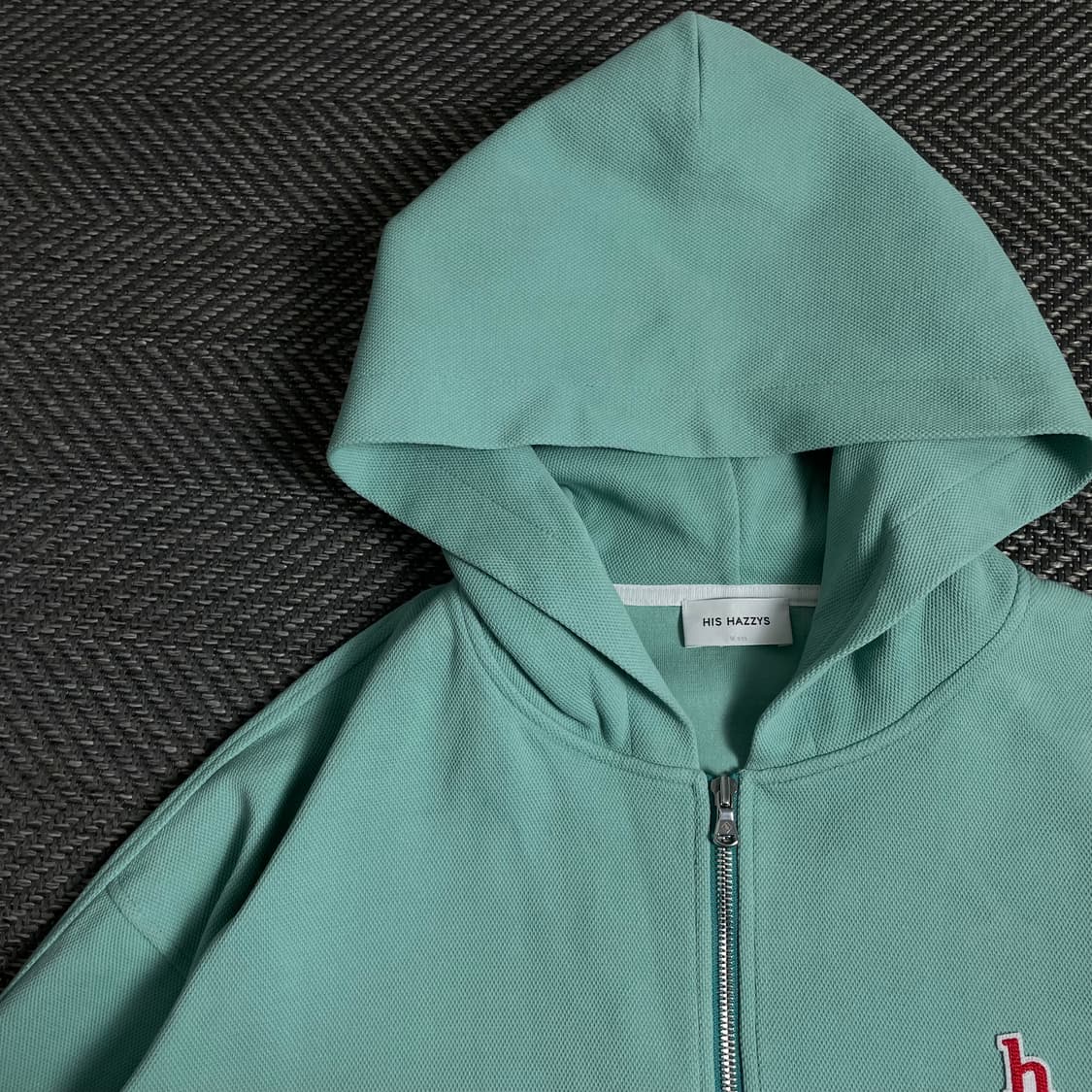 Hazzys 자수로고 아노락 후드 하프 반집업 민트 y 4882 상품이미지5